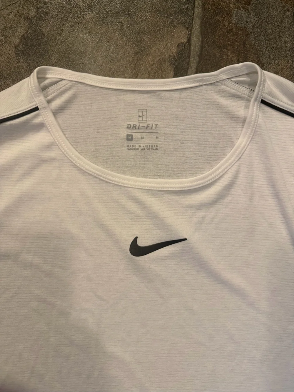 Nike Women's Slim Fit NikeCourt Dri-FIT Tennis White T-Shirt  (Medium)-“939328”
